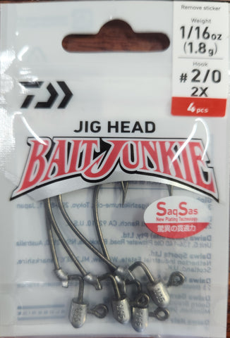 Daiwa Bait Junkie EWG Jighead 2X 1/16oz #2/0 4pcs