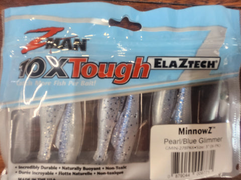 Zman Minnowz 3.0" PEARL BLUE GLIMMER