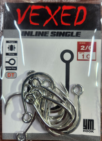 VEXED INLINE SINGLE LURE HOOK VPPIS02/0 #2/0