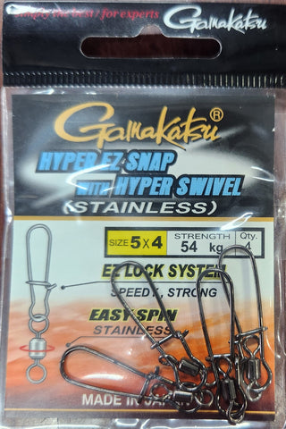 Gamakatsu Hyper Stainless EZ Snap Size 5 54kg 5pcs