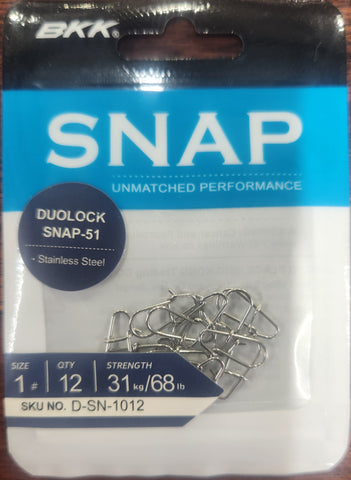 BKK DUO LOCK SNAP 51 Size 1 5pcs