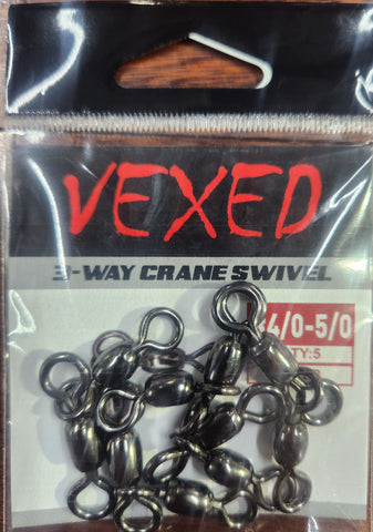 VEXED 3 WAY CRANE SWIVEL VCW5/0-4/0 #4/0-5/0