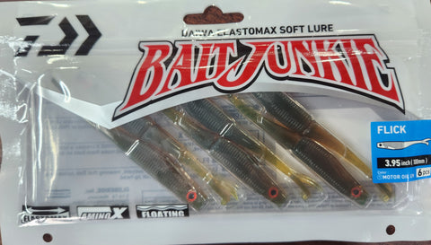 Daiwa Bait Junkie Flick 3.95" MOTOR OIL UV