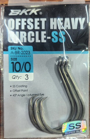 BKK OFFSET HEAVY CIRCLE - SS HOOK 10/0 Qty 3