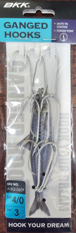 BKK TRIPLE GANGED HOOKS 4/0 - 3 sets