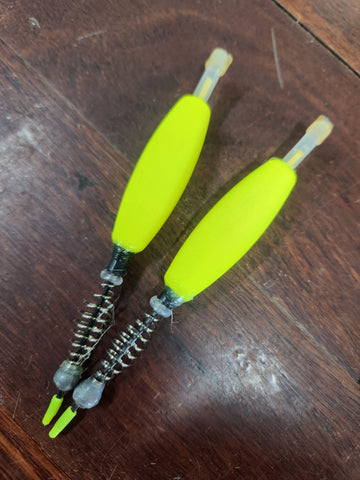 CD Floats Custom Light Fishing Float Twin Pack YELLOW