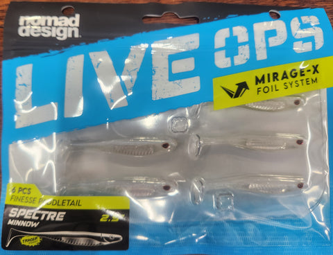NOMAD Live Ops SPECTRE MINNOW 2.5" PEARL