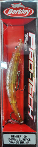 Berkley Pro Tech Bender Bent Minnow Surface 100mm Orange Shrimp
