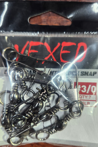 VEXED BLACK BARREL INTERLOCKING SNAP VBBIS3/0 #3/0