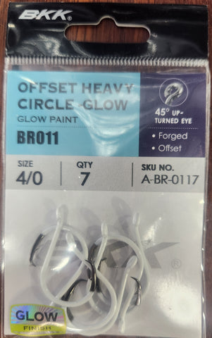 BKK Offset Heavy Circle Glow Pocket Pack 4/0 7pcs