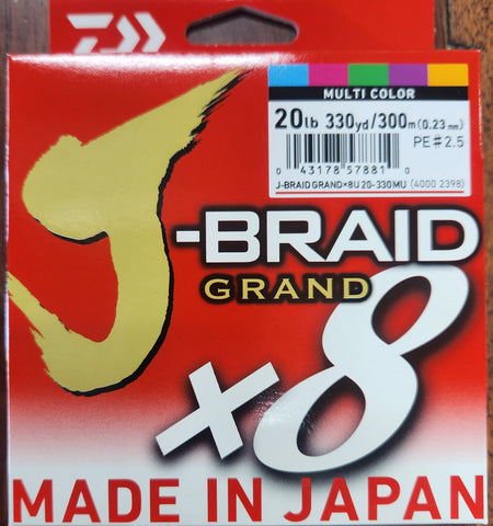 Daiwa J Braid Grand Braided Line 20lb 300m - MULTI