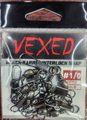 VEXED BLACK BARREL INTERLOCKING SNAP VBBIS1/0 #1/0