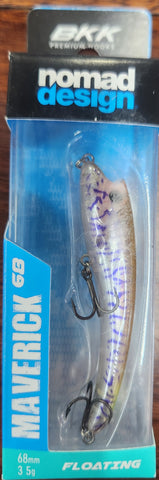Nomad Design Maverick 68 Surface Lure HOLOGRAPHIC PURPLE SHRIMP