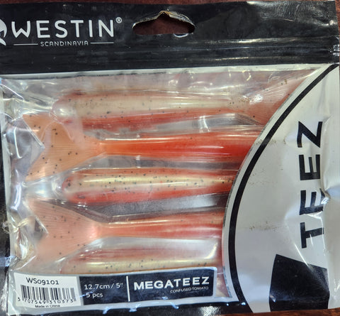 Westin Megateez 5" Soft Plastic - Confused Tomato