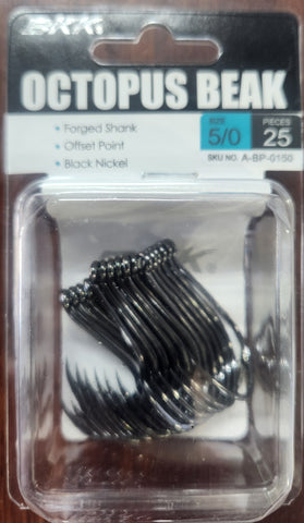 BKK Octopus Beak Hook Size: 5/0 Qty 25