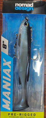 NOMAD MANIAX 8" PRE RIGGED PADDLETAIL PRLSH