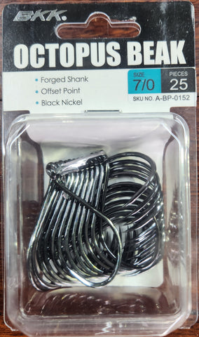 BKK Octopus Beak Hook Size: 7/0 Qty 25