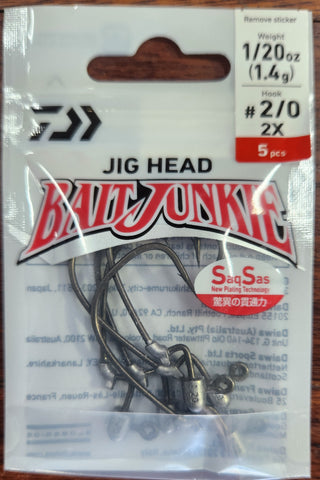 Daiwa Bait Junkie EWG Jighead 2X 1/20oz #2/0 5pcs