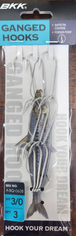 BKK TRIPLE GANGED HOOKS 3/0 - 3 sets