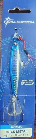 Williamson Trick Metal Casting Jig 30g Blue Silver
