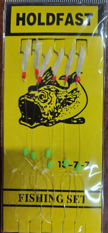 Holdfast Sabiki Rig Size 7 hook Pearl Flash