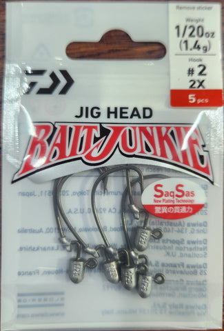Daiwa Bait Junkie EWG Jighead 2X 1/20oz #2 5pcs