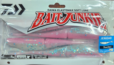 Daiwa Bait Junkie 7" JERKSHAD PINKY SNAPPER GLOW