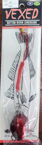 Vexed Bottom Worm Longshank Fishing Lure 80g Red Worm