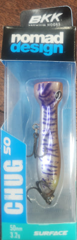 Nomad Design Chug Norris 50 Surface Popper HOLGRAPHIC PURPLE SHRIMP