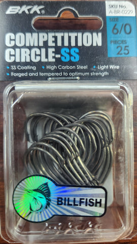 BKK COMPETITION CIRCLE - SS HOOK 6/0 Qty 25