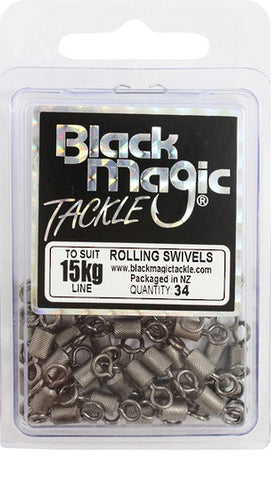 Black Magic Rolling Swivel - Size 77kg, 34 Pieces