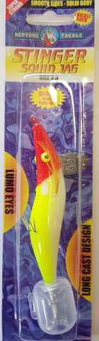 Neptune Tackle Stinger Squid Jag - Size 3.5 Yellow Back Redhead 35YRH