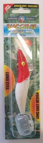 Neptune Tackle Smoothie Squid Jag - Size 3.5 White Red Head