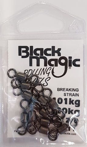 Black Magic Rolling Swivel - Pocket Pack 20kg, 11 Pieces