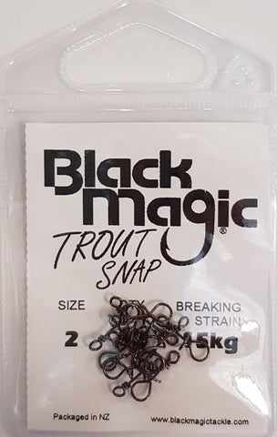 Black Magic Squid Snap Size 2, 15kg 12 Pieces