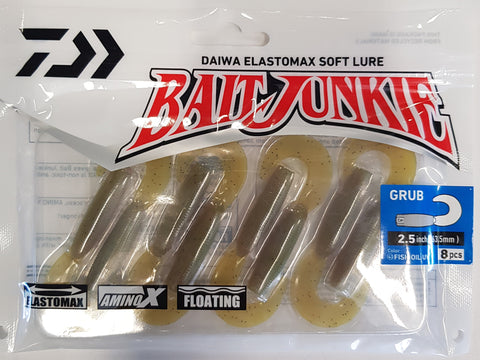 Daiwa Bait Junkie 2.5" GRUB #43 FISH OIL UV