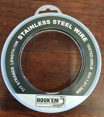 Hookem Hosaku 49 Strand Nylon Coated Stainless Steel Wire - 200lb