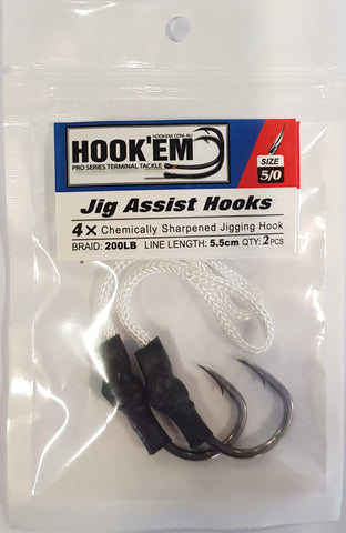 HookEm Jig Assist Hooks Size# 5/0 2 pcs