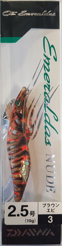 Daiwa Emeraldas Nude Squid Jig Size 2.5 Colour #3 Brown Ebi