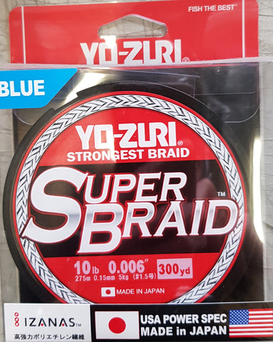Yo-Zuri Super Braid 10lb 300yd Blue