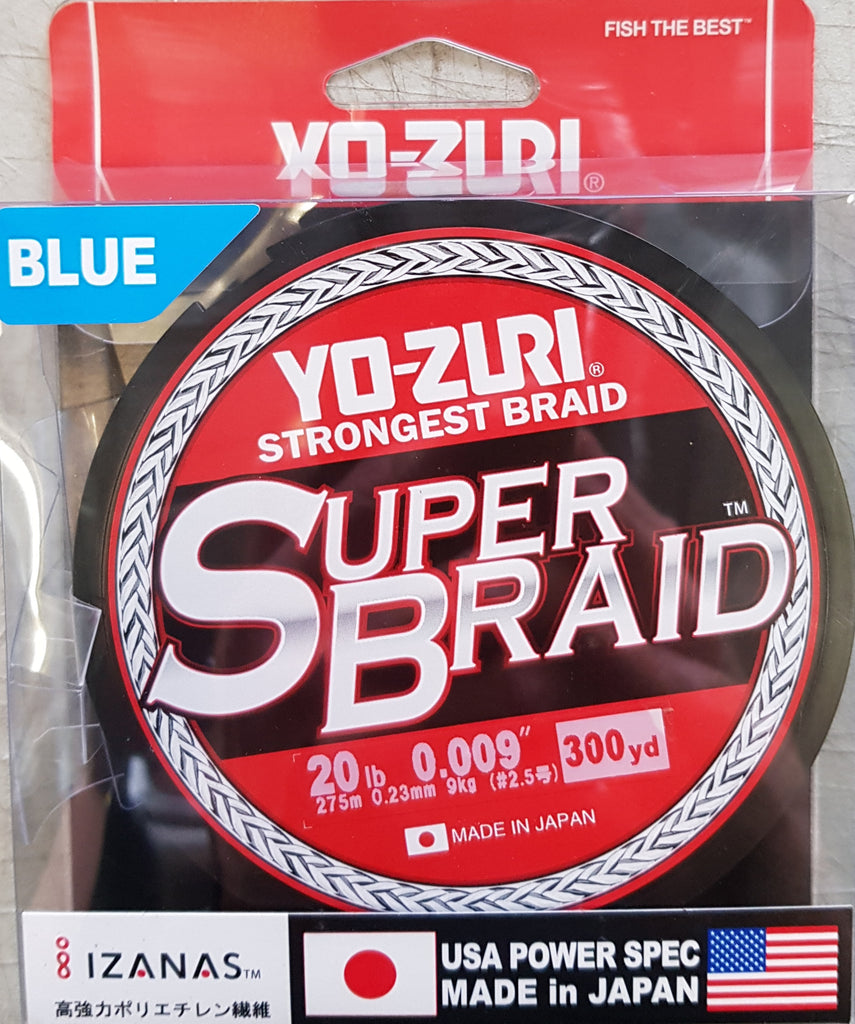 Yo-Zuri Super Braid 20lb 300yd Blue – Mid Coast Fishing Bait & Tackle