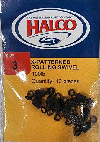 Halco X-Patterned Rolling Swivel Size #3 100lb 10pcs