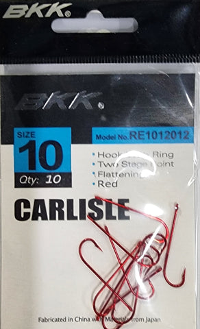 BKK Carlisle Red Bloodworm Hook Size 10 Qty 10