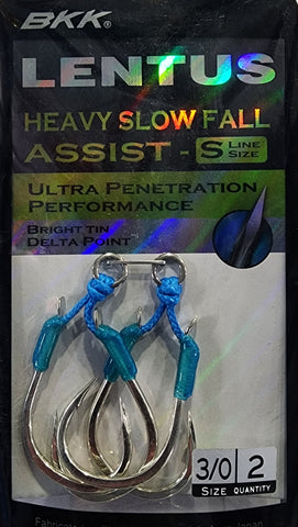 BKK Lentus Heavy Slow Fall Assist Hook S 3/0 Qty 2
