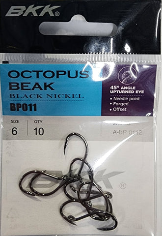 BKK Octopus Beak Hook Size: 6 Qty 10