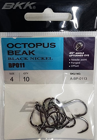 BKK Octopus Beak Hook Size: 4 Qty 10