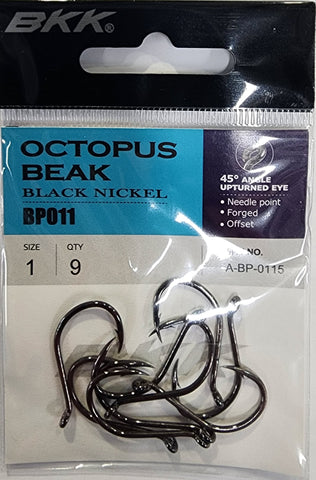 BKK Octopus Beak Hook Size: 1 Qty 9