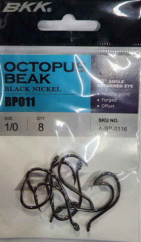 BKK Octopus Beak Hook Size: 1/0 Qty 8