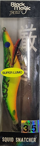 Black Magic Squid Snatcher 3.5 Squid Jig Lemon/Lime 5BM9