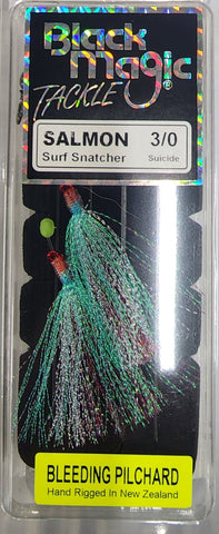 Black Magic Salmon Snatcher Rig -  Colour Bleeding Pilchard Size 3/0 Hook